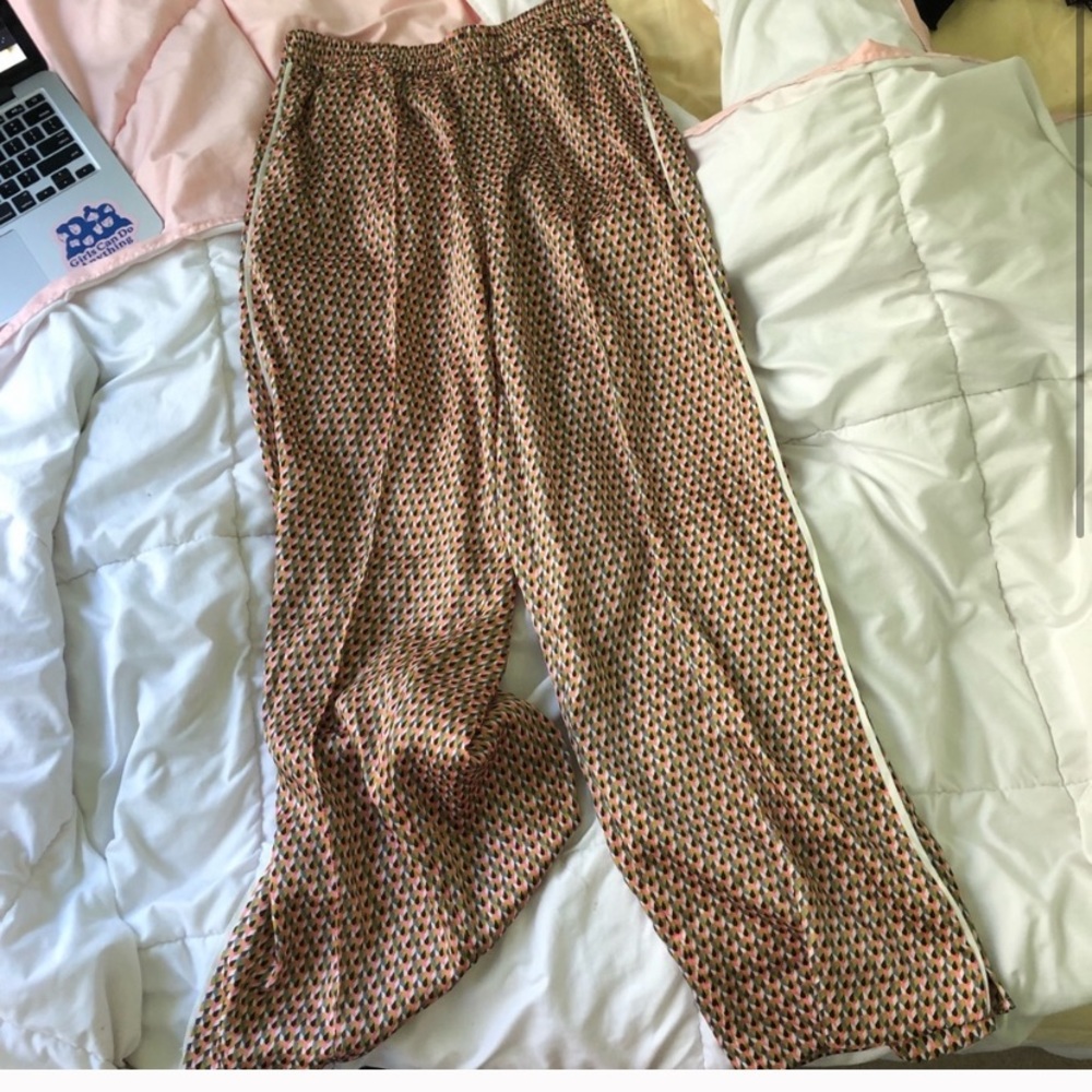 zara patterned pants